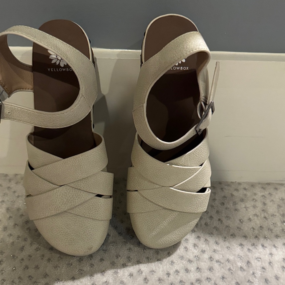 Yellow Box Women's Beige Strappy Sandals
